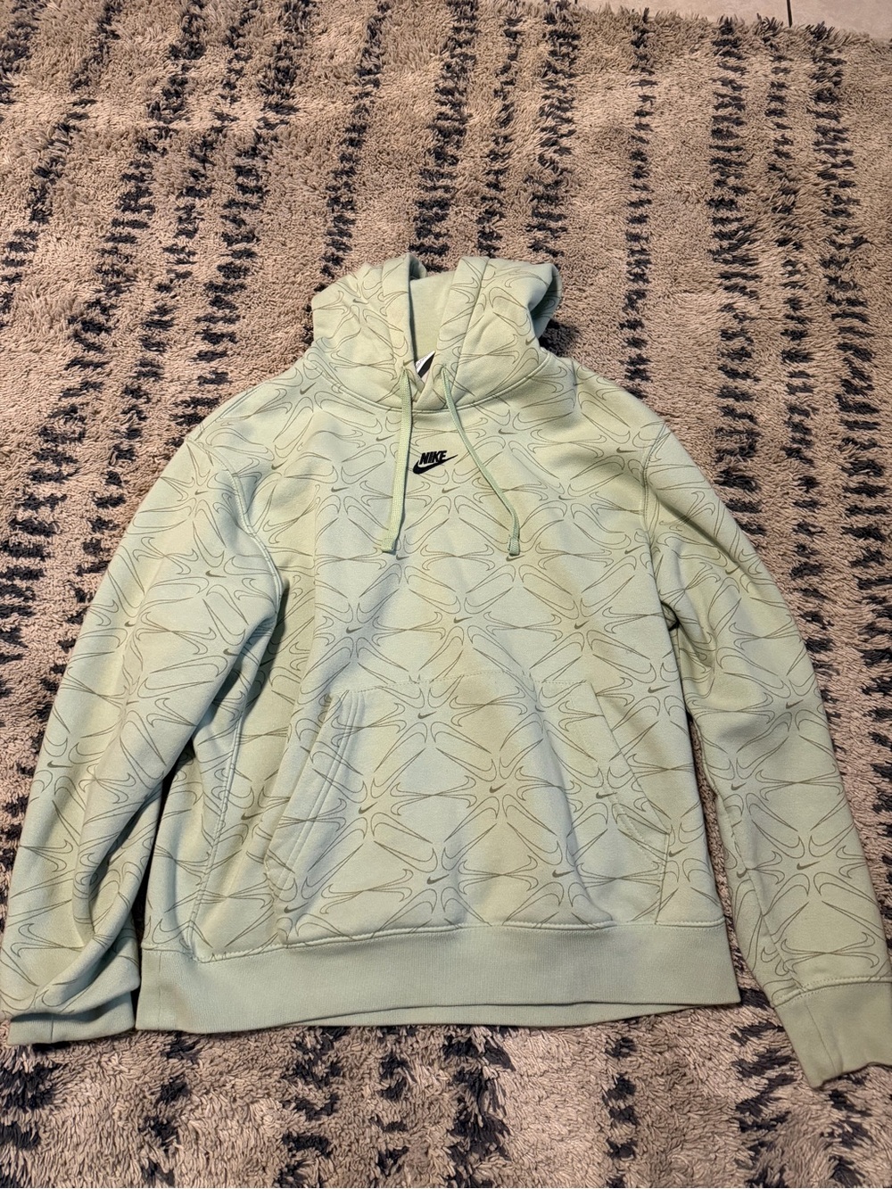 Nike Mint Green Allover Swoosh Hoodie